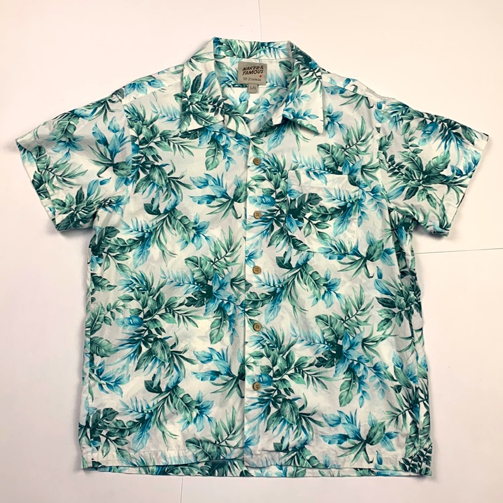 Naked & Famous Floral Camp Aloha Shirt